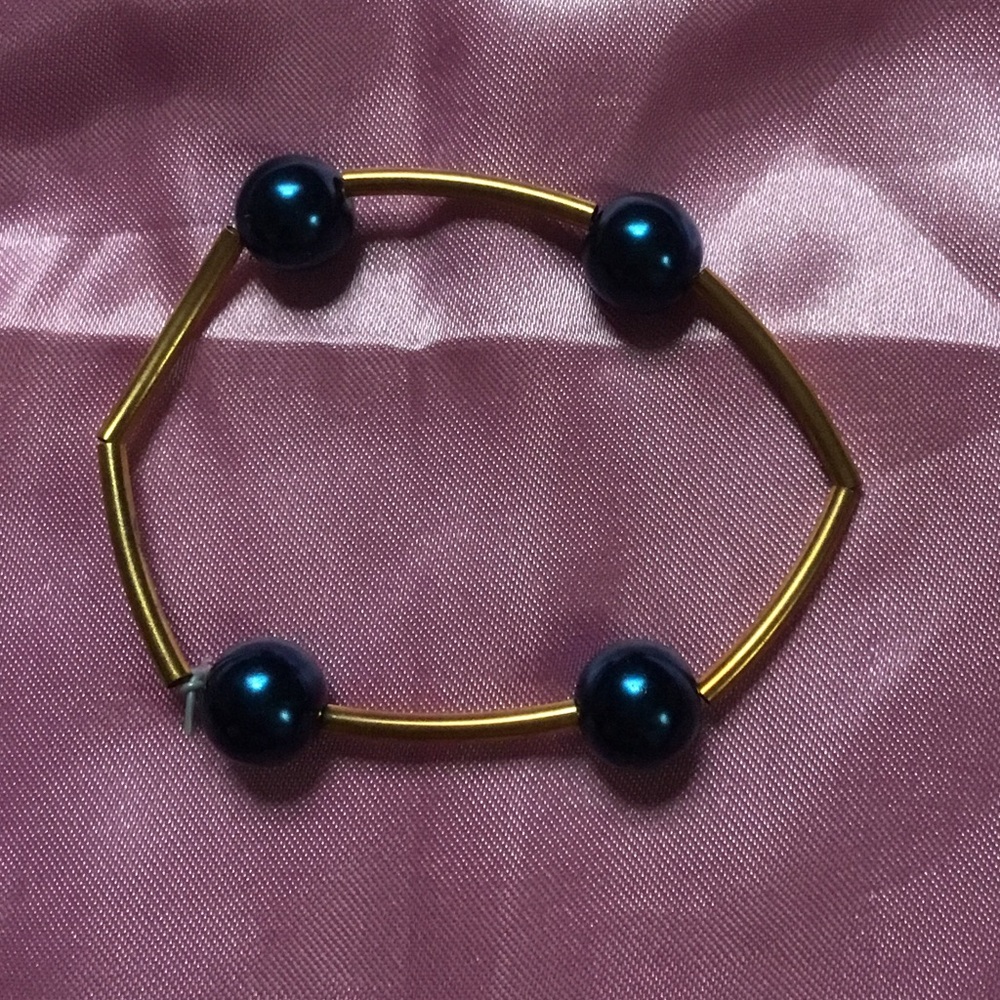 Dark Blue & Gold Love Bracelet